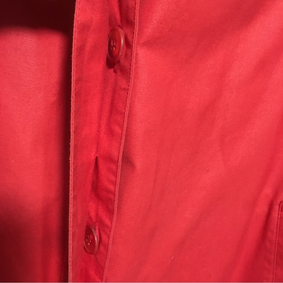 Vtg London Fog Maincoats Trench swing Raincoat weatherwear of distinction Red 6P - Picture 10 of 15